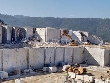 Těžba mramoru Eldorado, povrchová úprava lesk