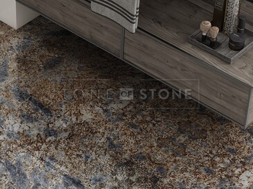 Dlažba z přírodního kamene, žula BLUE ARARAS, kamenictví TONE OF STONE