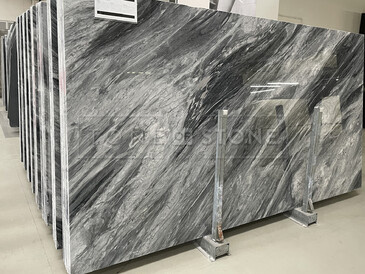 Velkoformátová deska z přírodního kamene, mramor BARDIGLIO NUVOLATO, zakázkové kamenictví TONE OF STONE