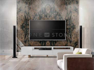 Žula BALTIC BROWN, velkoformátový přírodní kámen původem z Finska, nepravidelná kresba, dominantní hnědá barva. Zakázkové kamenictví TONE OF STONE