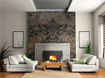 Velkoformátový přírodní kámen - žula BALTIC BROWN, velmi univerzální použití. Zakázkové kamenictví TONE OF STONE 