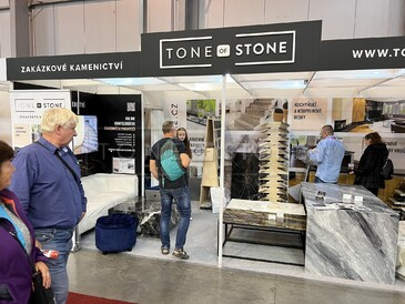 Veletržní stánek kamenictví TONE OF STONE na stavebním veletrhu FOR ARCH 2022 Veletržní stánek kamenictví TONE OF STONE na stavebním veletrhu FOR ARCH 2022