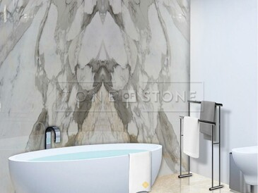 Velkoformátový přírodní kámen - mramor CALACATTA MACCHIA VECCHIA, vizualizace, zakázkové kamenictví TONE OF STONE