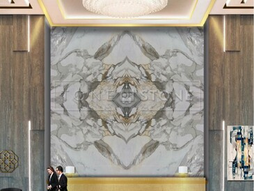 Velkoformátový přírodní kámen - mramor CALACATTA MACCHIA VECCHIA, vizualizace, zakázkové kamenictví TONE OF STONE