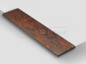 Žula MULTICOLOR LESK - exotický přírodní kámen z Indie s výrazným červeným zbarvením a unikátní texturou. Tato žula je velmi univerzální a vhodná pro výrobu parapetů do interiéru i exteriéru.  
