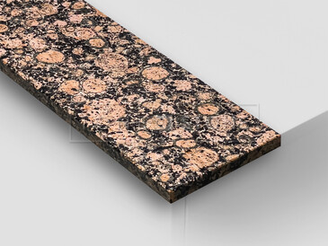 Žula BALTIC BROWN LESK, detail - parapety z tohoto přírodního kamene mají velmi zajímavou kresbu a krásně vyniknou v interiéru i v exteriéru.