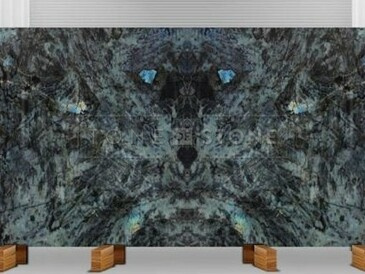 Velkoformátová deska z přírodního kamene, žula LABRADORITE LEMURIAN BLUE, vizualizace