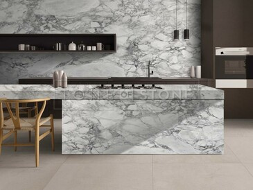 Kvarcit Super White Calacatta - exotický přírodní kámen z Brazílie, obložení stěny, vizualizace kuchyňská pracovní deska, zakázkové kamenictví TONE OF STONE. Kvarcit Super White Calacatta - exotický přírodní kámen z Brazílie, obložení stěny, vizualizace kuchyňská pracovní deska, zakázkové kamenictví TONE OF STONE.