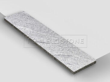 Parapet z přírodního kamene - žula VISCOUNT WHITE. Zakázková výroba kamenictví TONE OF STONE.