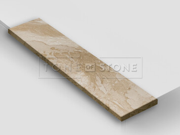 Parapet z mramoru Daino. Zakázkové kamenictví TONE OF STONE.