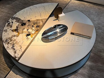 Designový konferenční stolek z přírodního kamene Patagonia. Zakázkové kamenictví TONE OF STONE.