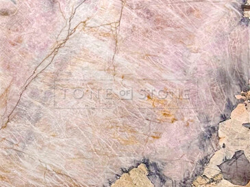 Detail krystalické části růžového kvarcitu Patagonia Pink