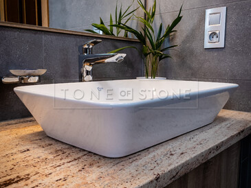 Zakázková výroba TONE OF STONE: Žula Shivakashi pro luxusní prostředí. Zakázková výroba TONE OF STONE: Žula Shivakashi pro luxusní prostředí.