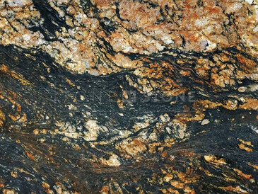 Detail přírodního kamene Magma Gold. Zakázkové kamenictví TONE OF STONE.