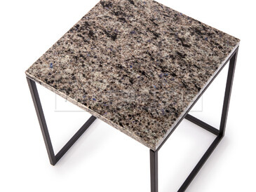 Set konferenčních stolků z přírodního kamene Blue Eyes s černou podnoží