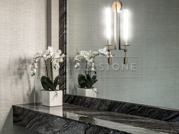 Praktický designový výklenek z kamene Silver Wave. Zakázkové kamenictví TONE OF STONE. Praktický designový výklenek z kamene Silver Wave. Zakázkové kamenictví TONE OF STONE.