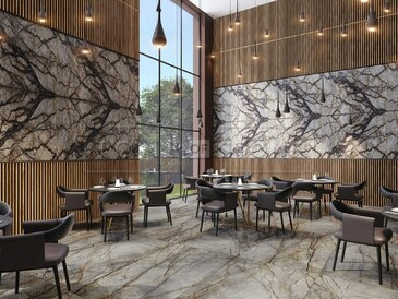 Inspirace - obklad přírodním kamenem Eldorado v komerčních prostorách.