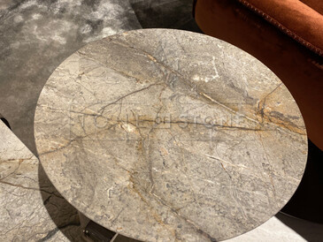 Konferenční stolek z mramoru Eldorado s kartáčovanou povrchovou úpravou