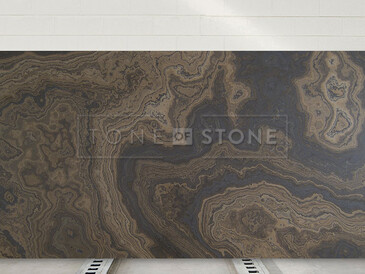 Mramorová deska Eramosa - Grecale brown al verso plná zemitých, světle i tmavě hnědých tónů je ideální volbou pro moderní interiéry