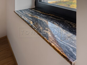 Kamenný parapet ze žuly Magma Black dodá eleganci každému interiéru 