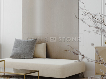 Kamenný obklad stěny z umělého kamene Technistone Duna Beige v šedo béžovém odstínu