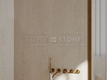 Technistone Taj Mahal v lesklé úpravě. Technistone Taj Mahal v lesklé úpravě.