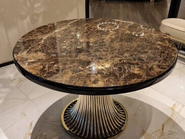 Luxusní kamenný stůl z hnědého mramoru Emperador Brown Luxusní kamenný stůl z hnědého mramoru Emperador Brown