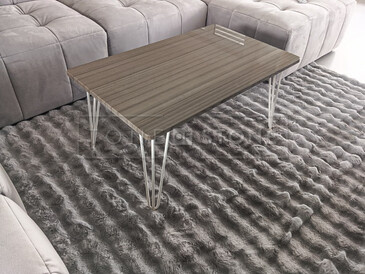 Konferenční stolek s kamennou deskou ze žuly Grey Veneer v šedé barvě Konferenční stolek s kamennou deskou ze žuly Grey Veneer v šedé barvě