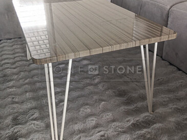 Kamenný konferenční stolek ze žuly Grey Veneer v šedé barvě  Kamenný konferenční stolek ze žuly Grey Veneer v šedé barvě