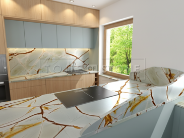 3D návrh moderní kuchyně s kamennou kuchyňskou deskou 3D návrh moderní kuchyně s kamennou kuchyňskou deskou