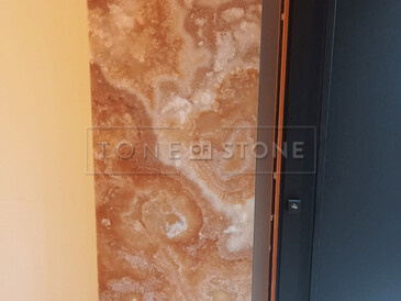 Onyxový obklad stěny z přírodního kamene Onyx Miele Onyxový obklad stěny z přírodního kamene Onyx Miele