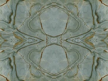 Detail z velkoformátové desky - kvarcit BLUE ROMA. Kamenictví TONE OF STONE. 