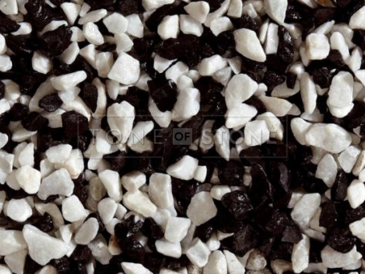 Kamenná drť černobílá