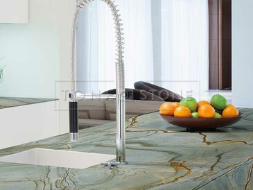 Kuchyňská deska z přírodního kamene - kvarcit BLUE ROMA, vizualizace. Kamenictví TONE OF STONE.