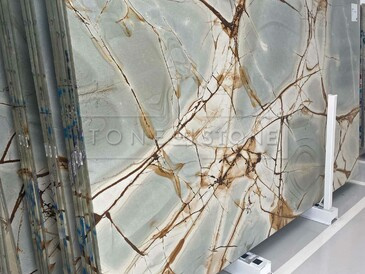 Velkoformátová deska - kvarcit BLUE ROMA. Kamenictví TONE OF STONE.