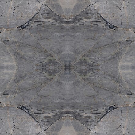 Kamenné desky kvarcitu Quartzite Celeste v šedé barvě složené technikou bookmatch Kamenné desky kvarcitu Quartzite Celeste v šedé barvě složené technikou bookmatch