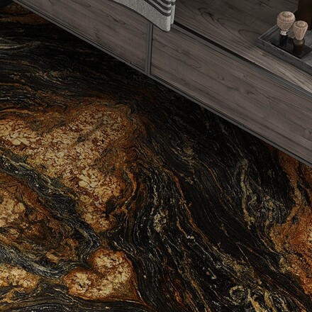 Deska přírodního kamene Magma Gold. Zakázkové kamenictví TONE OF STONE.