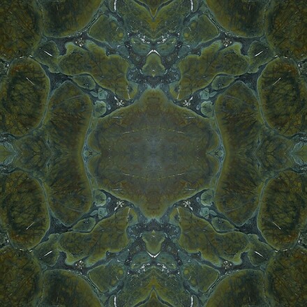 Žulová deska přírodního kamene Vitoria Regia v zelené barvě složená technikou bookmatch Žulová deska přírodního kamene Vitoria Regia v zelené barvě složená technikou bookmatch