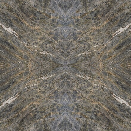 Kamenné desky kvarcitu Quartzite Sky v zemitých tónech hnědé a šedésložené technikou bookmatch Kamenné desky kvarcitu Quartzite Sky v zemitých tónech hnědé a šedésložené technikou bookmatch