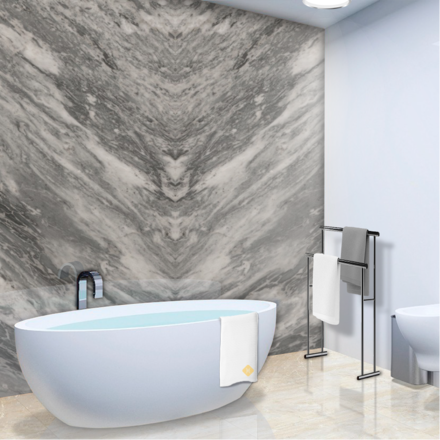 Šedý mramor BARDIGLIO NUVOLATO má velmi elegantní  vzhled a velmi široké možnosti použití. Vhodný je např. pro obklady, dlažby, výrobu stolových desek nebo parapety. Zakázkové kamenictví TONE OF STONE