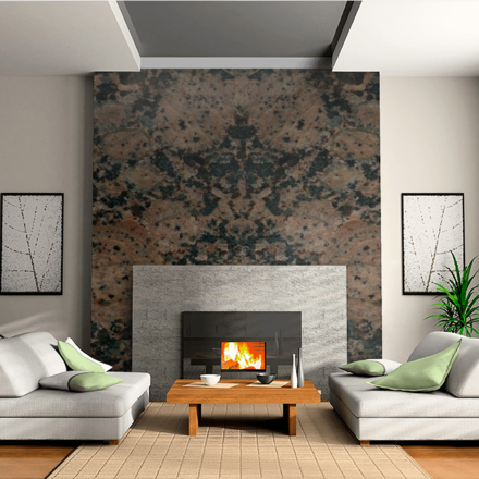 Velkoformátový přírodní kámen - žula BALTIC BROWN, velmi univerzální použití. Zakázkové kamenictví TONE OF STONE 