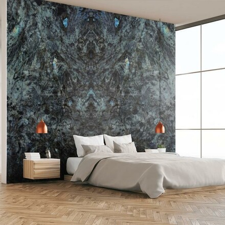 Velkoformátová deska z přírodního kamene, žula LABRADORITE LEMURIAN BLUE, vizualizace Velkoformátová deska z přírodního kamene, žula LABRADORITE LEMURIAN BLUE, vizualizace