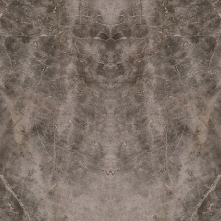 Mramorový obklad stěny technikou bookmatch z přírodního kamene Fior di Bosco v zemitých tónech šedé, hnědé a béžové Mramorový obklad stěny technikou bookmatch z přírodního kamene Fior di Bosco v zemitých tónech šedé, hnědé a béžové