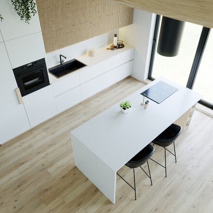 Inspirujte se - kuchyňská pracovní deska Technistone Starlight Silver