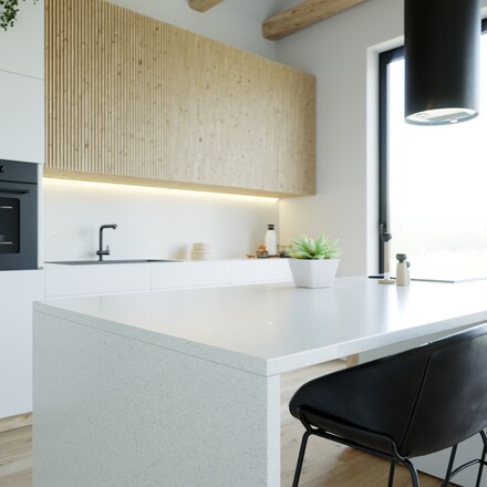 Inspirujte se - kuchyňská pracovní deska Technistone Starlight Silver