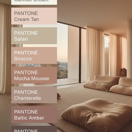 Paleta barev pro rok 2025, představena firmou Pantone.