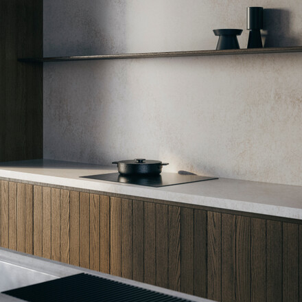 Kamenná kuchyňská deska včetně obkladu stěny z umělého kamene Country Rose