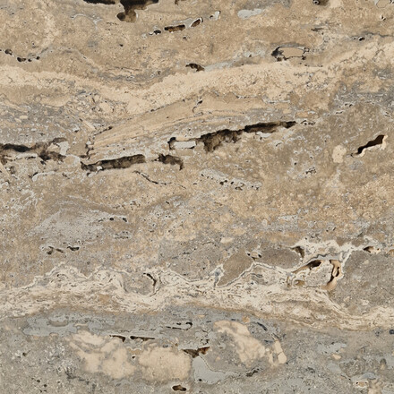Struktura přírodního travertinu s jemnou kresbou zemitými tóny a charakteristickou pórovitou strukturou Struktura přírodního travertinu s jemnou kresbou zemitými tóny a charakteristickou pórovitou strukturou