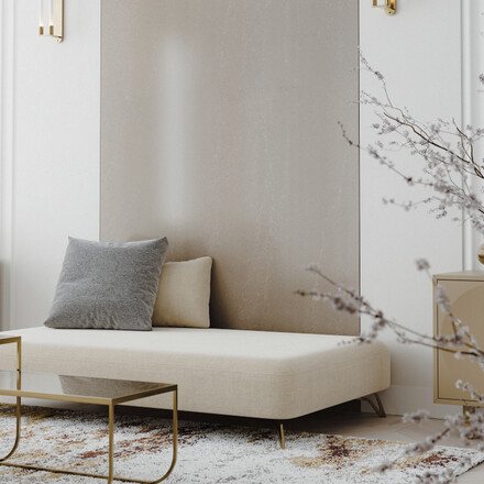 Kamenný obklad stěny z umělého kamene Technistone Duna Beige v šedo béžovém odstínu