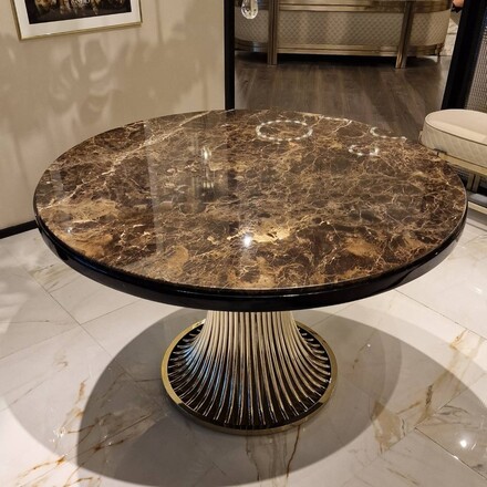 Luxusní kamenný stůl z hnědého mramoru Emperador Brown